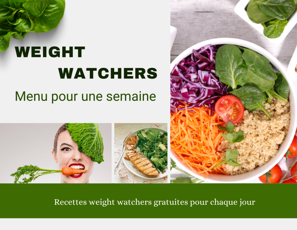 Menu weight watchers pour une semaine