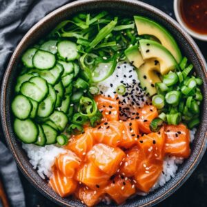 Bowl de salmón picante