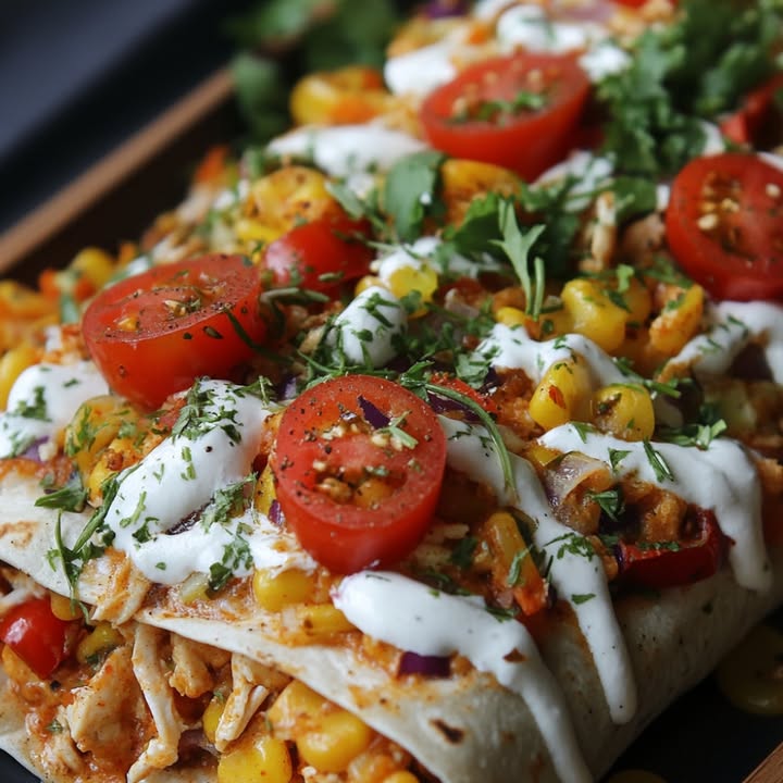 Cazuela de Pollo y Granos para Tacos de Fiesta.