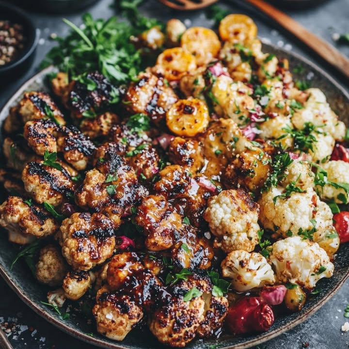 Descubre cómo preparar una deliciosa ensalada de coliflor asada con vinagreta de miel y mostaza. Incluye feta, pimiento rojo y cebolla roja. ¡Aprende más!