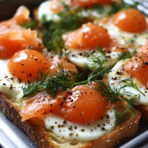 Huevos Revueltos con Salmón y Hierbas