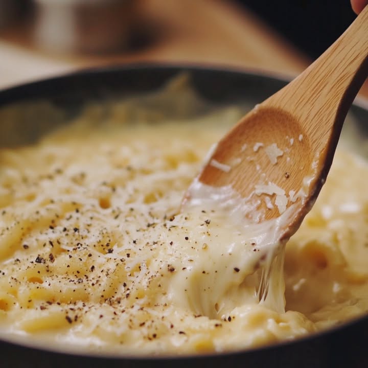 Macarrones con queso cremoso