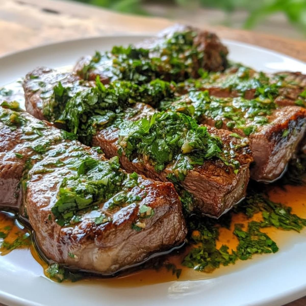 Bistec Res Chimichurri Delicioso.