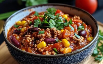 ¡Delicioso chili con carne en tan solo 30 minutos! Prepara esta receta fácil y sabrosa con una explosión de sabor! 🌶️🥩🔥 #RecetaChiliConCarne #ComidaFácil #Apetitoso