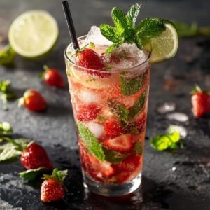 Frescura sin alcohol: Mojito fresas