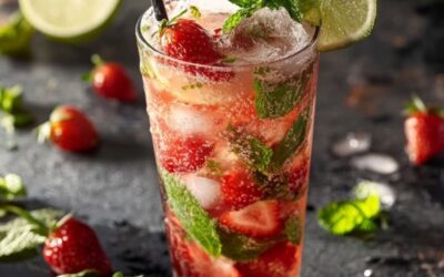 ¡Descubre la receta del refrescante Mojito de fresas sin alcohol y sorprende a todos con su sabor explosivo!