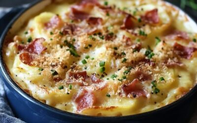 ¡Deléitate con el Poderoso Gratin Cordon Bleu Dauphinois! Una fusión irresistible de sabores que conquistará tu paladar