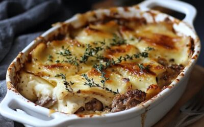 ¡Descubre la receta para preparar un irresistible Gratin de Pasta con Carne de Res y Puerros que te dejará sin palabras!