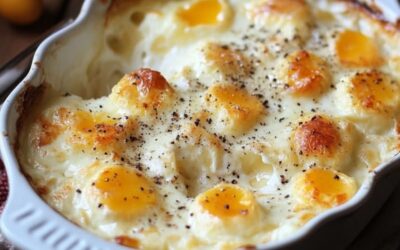 ¡Delicioso Gratin de Huevos Duros con Bechamel para una Cena Reconfortante y Sabrosa!