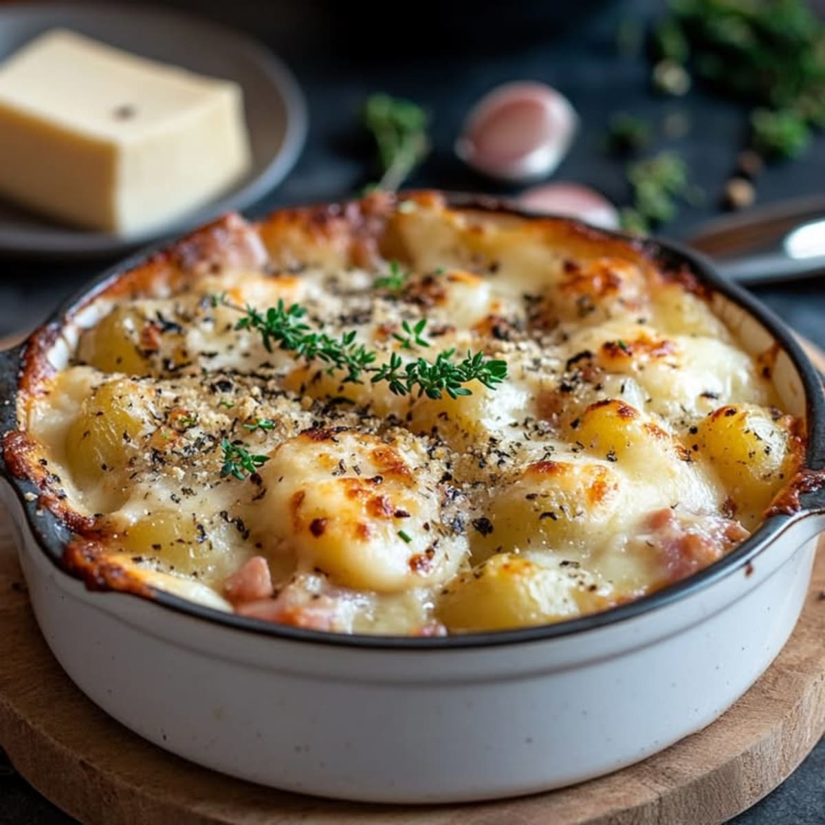 Gratinado coliflor, papas cremoso.