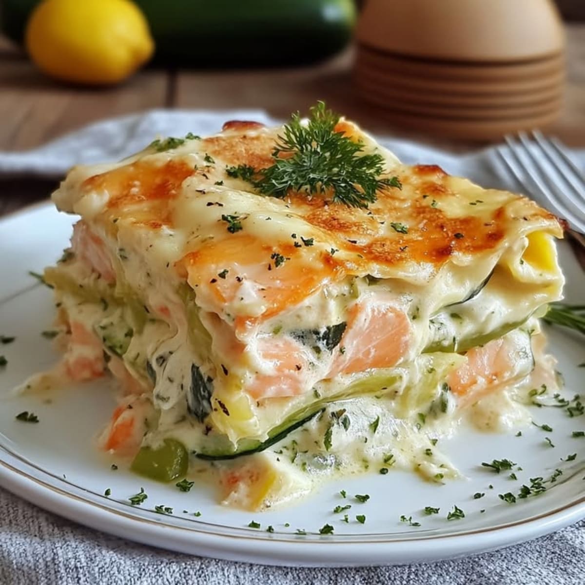 Lasaña Salmón Bechamel Exquisita