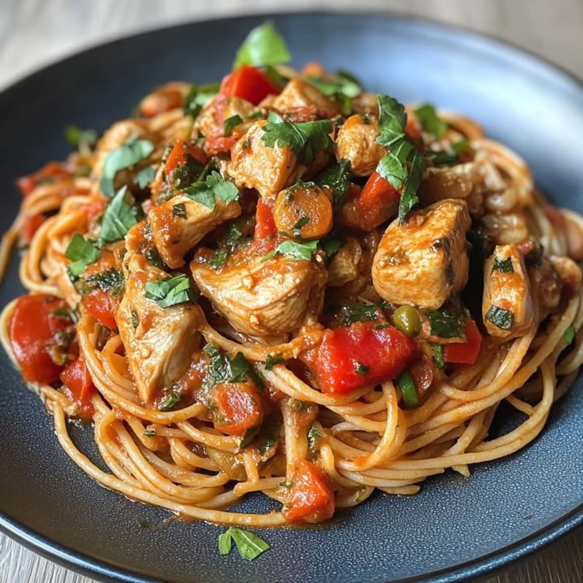 Pasta Pollo y Verduras Deliciosa.