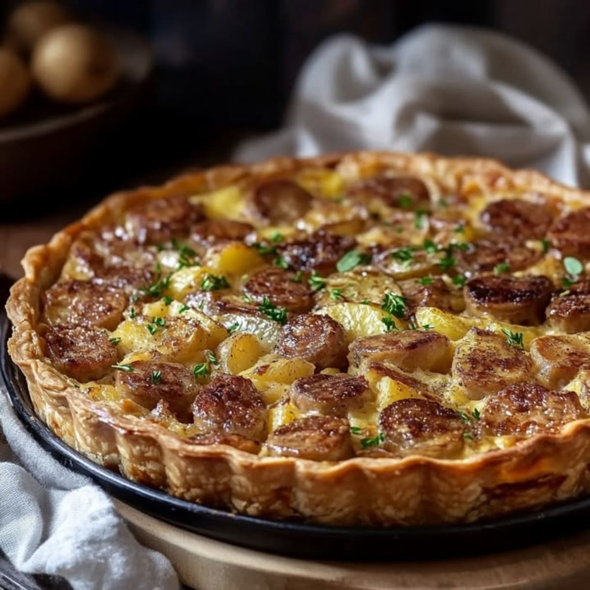 Quiche Campo Salchichas Ahumadas