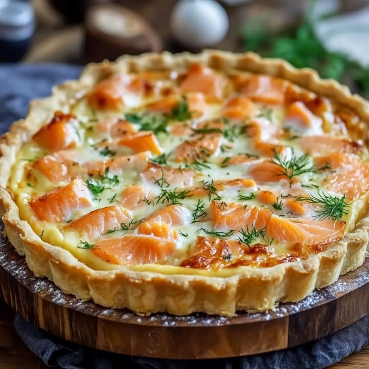 Quiche Sofisticada Salmón Boursin