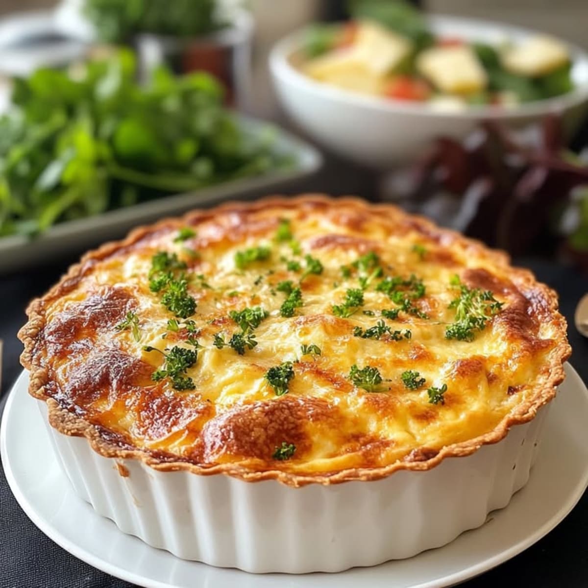 Quiche Soufflée Queso Esponjosa