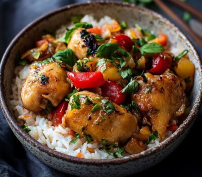 Saborea el Exquisito Poder del Arroz Frito con Pollo y Ajo: Una Explosión de Sabor en Cada Bocado