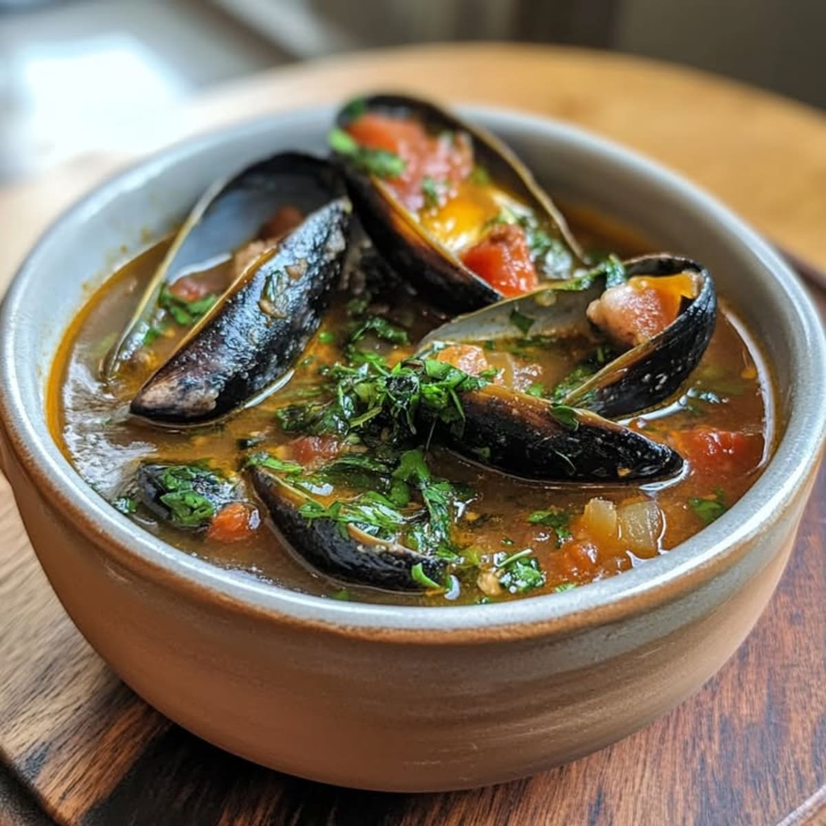 Sopa Mejillones Picante Exquisita