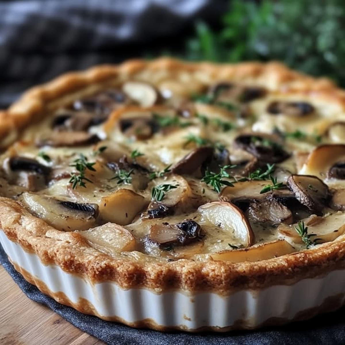 Tarta Champiñones Rápida y Deliciosa