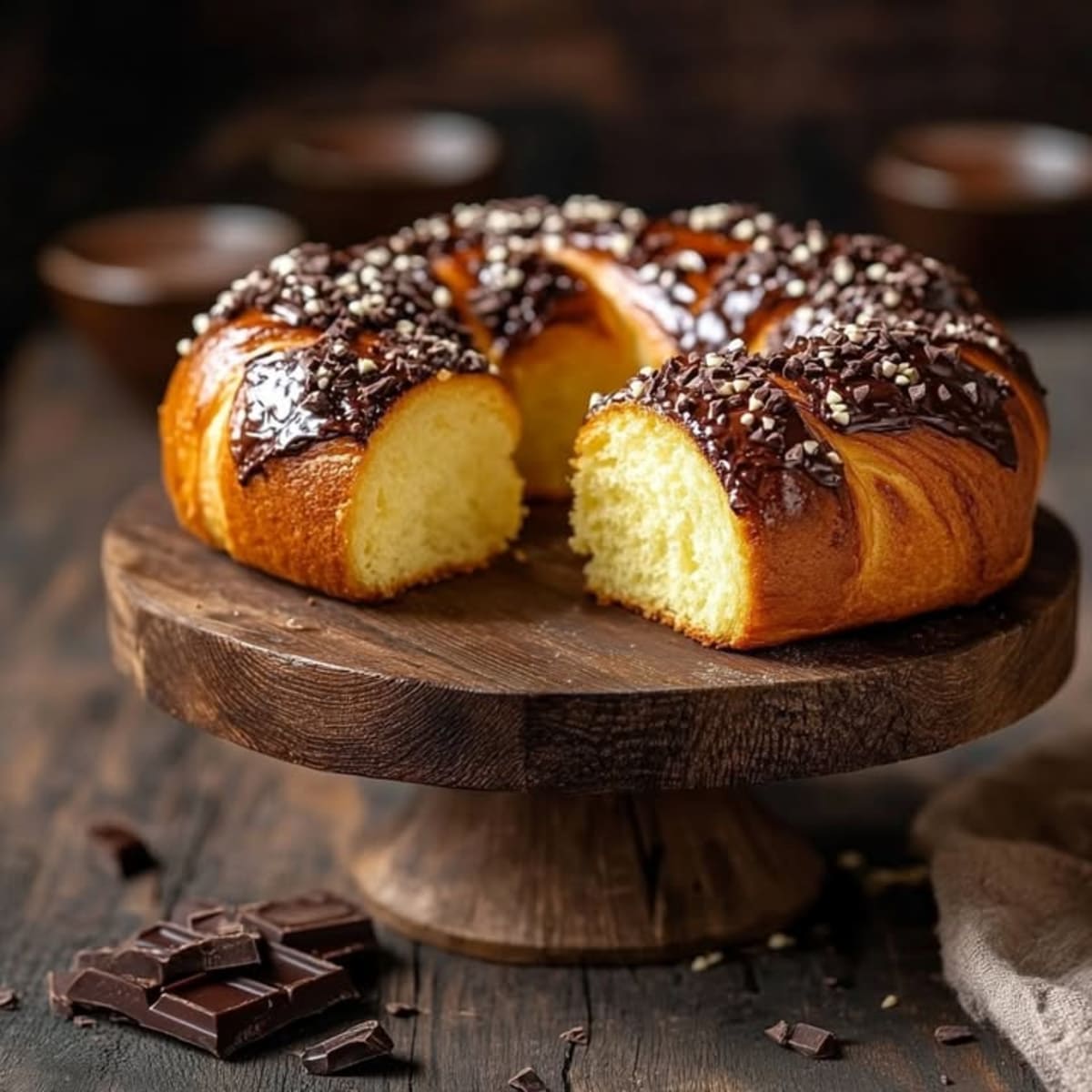 Brioche Esponjoso con Chocolate