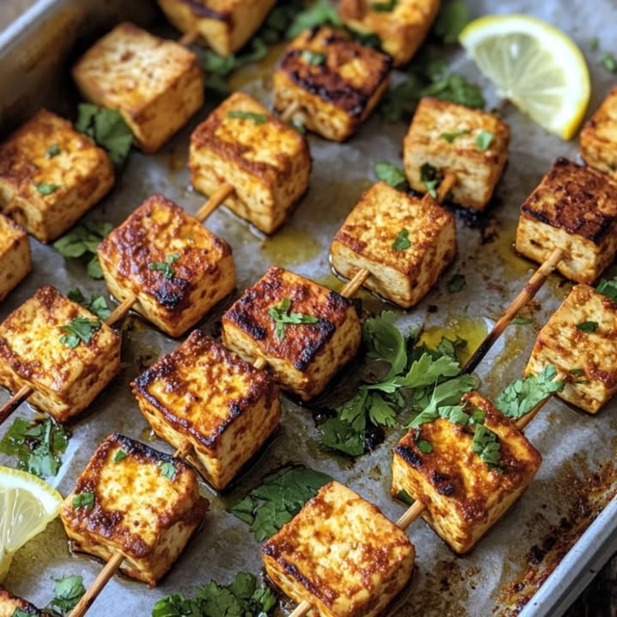 Brochetas Tofu Tandoori