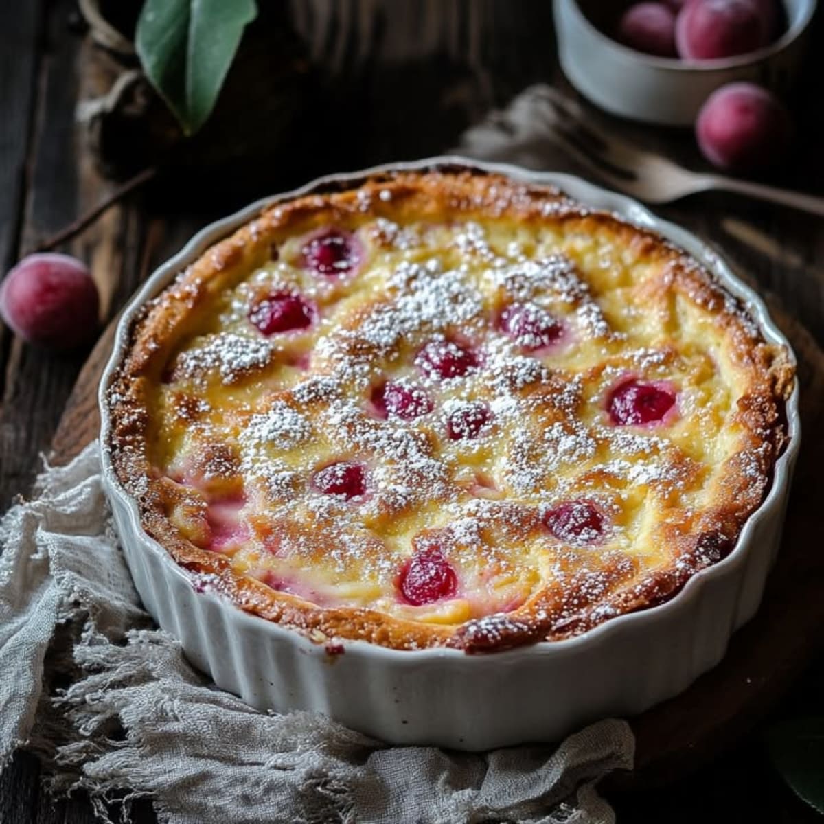 Delicioso Clafoutis de Ruibarbo