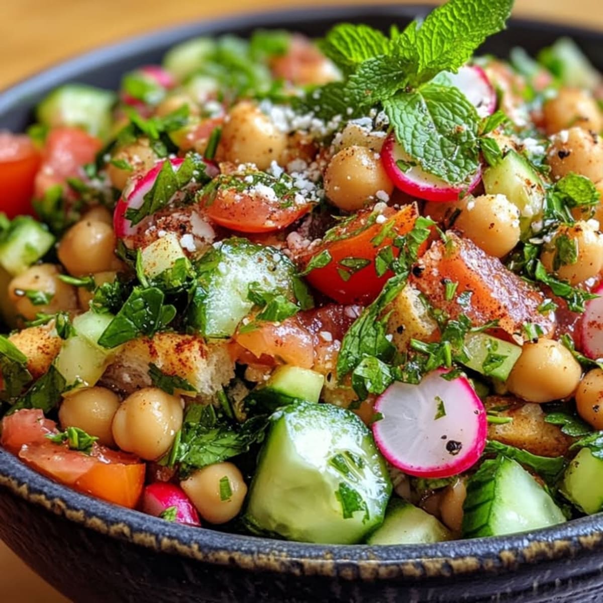 Ensalada Fattouche con Garbanzos