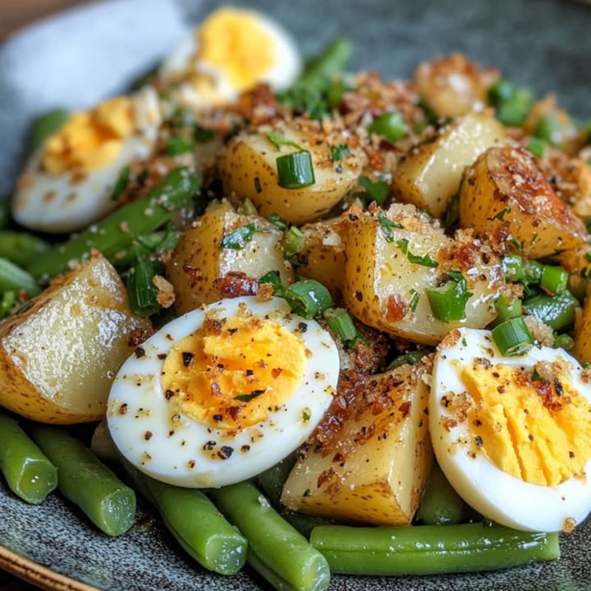 Ensalada de Papas, Judías Verdes y Huevos