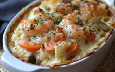 Delicioso Gratin de Verduras y Gambas