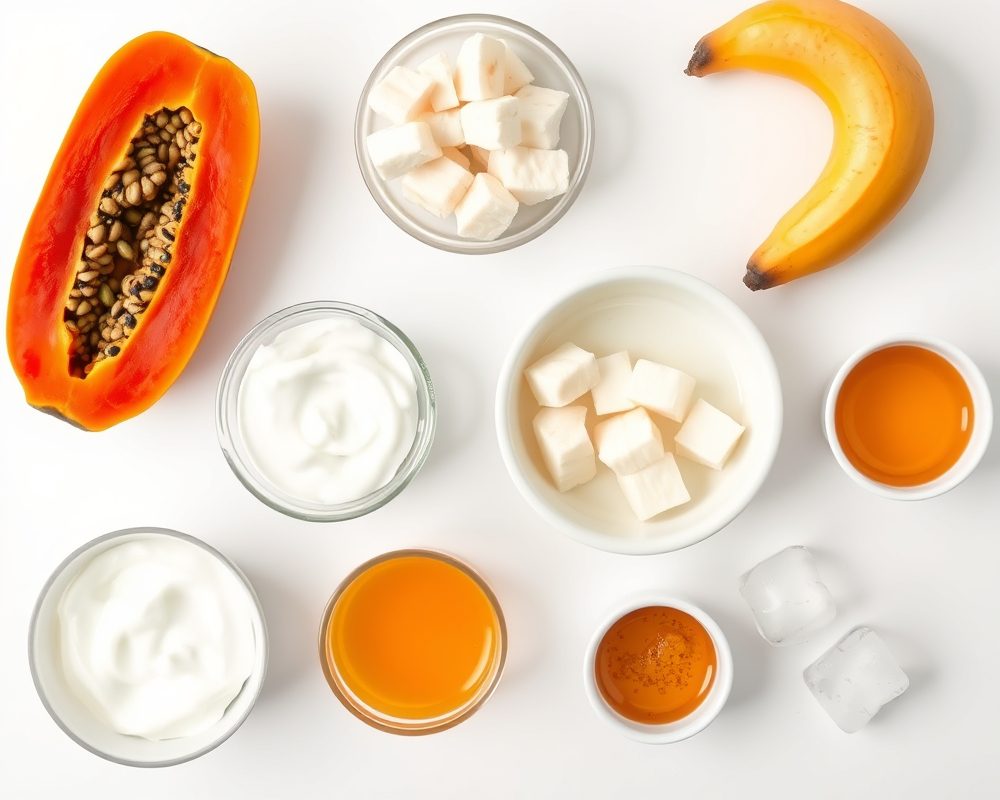 ingrediente-de-la-receta-batido-refrescante-papaya-yogur