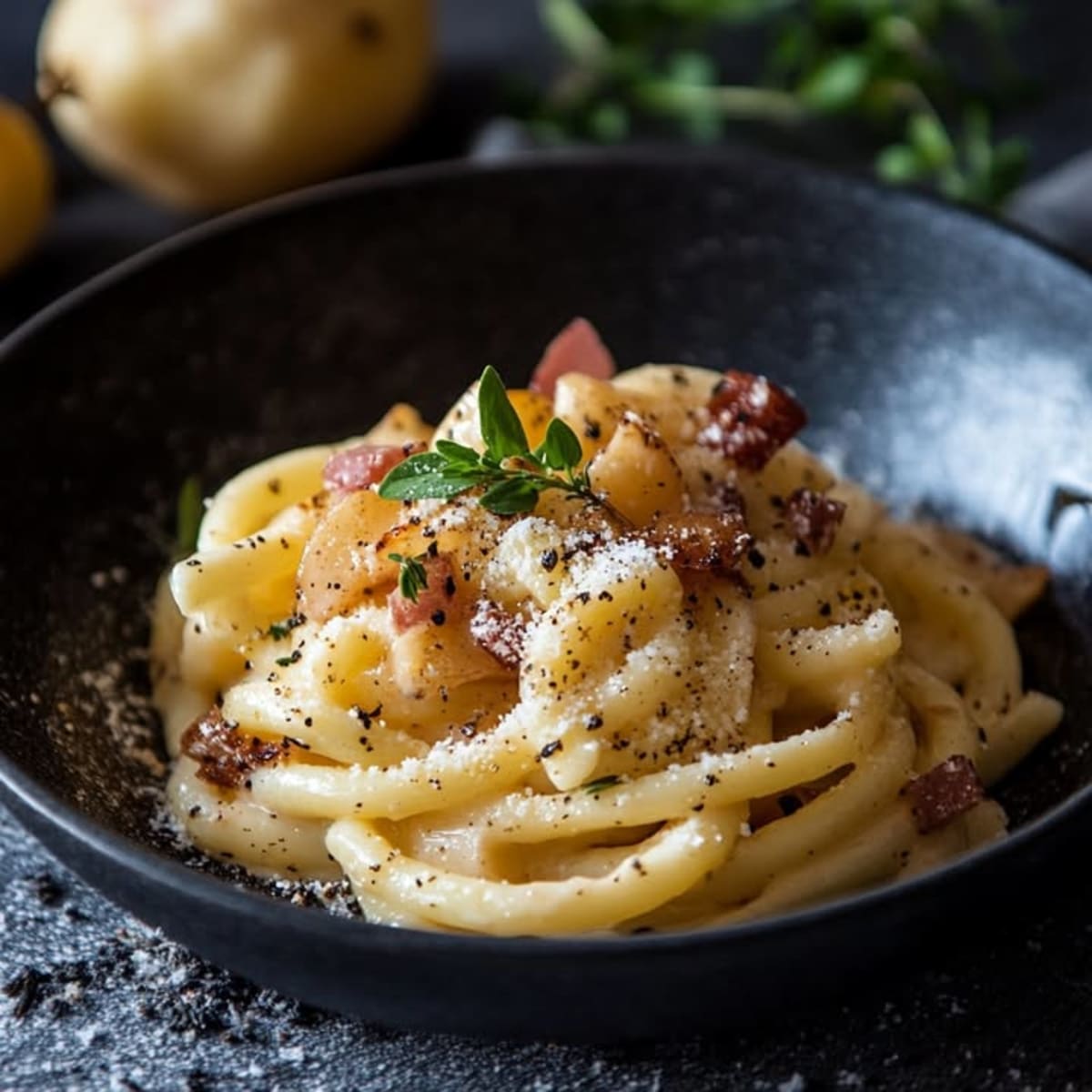 Revuelto de Papas Carbonara