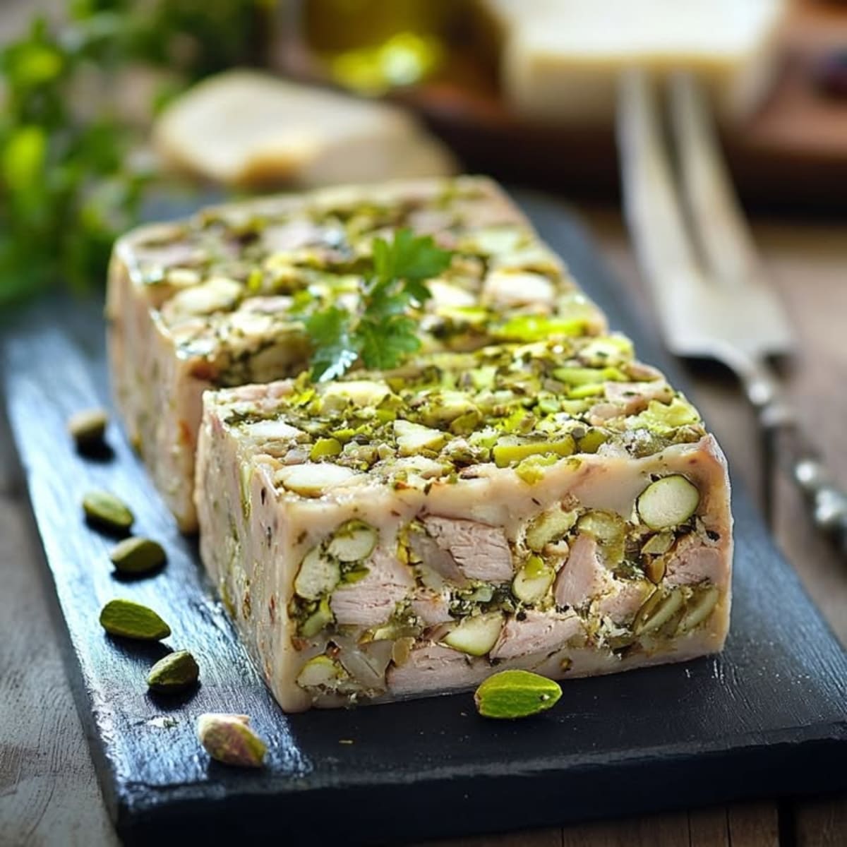 Terrina Pollo Pistachos Deliciosa.