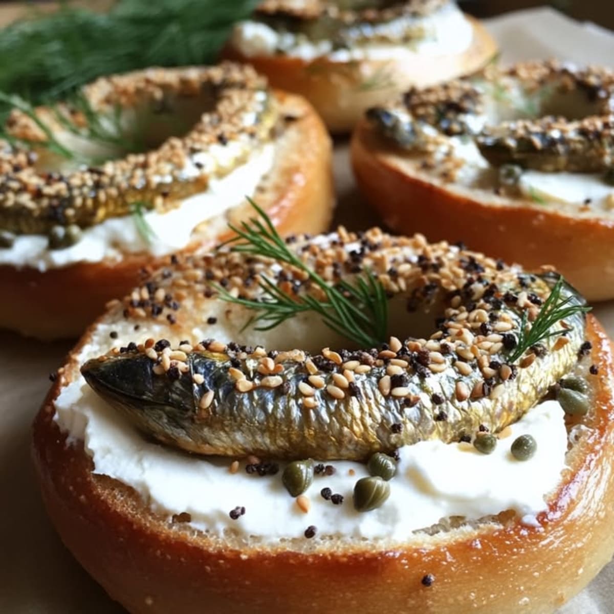 Bagels Sardinas Cremoso