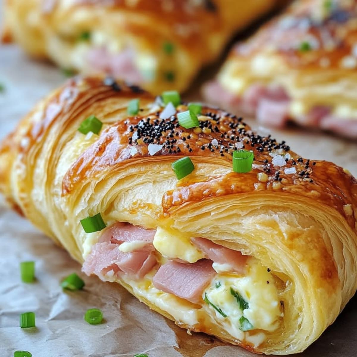 Cazuela de Croissants y Jamón