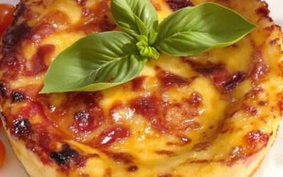 Clafoutis de tomate y albahaca: Un deleite sublime