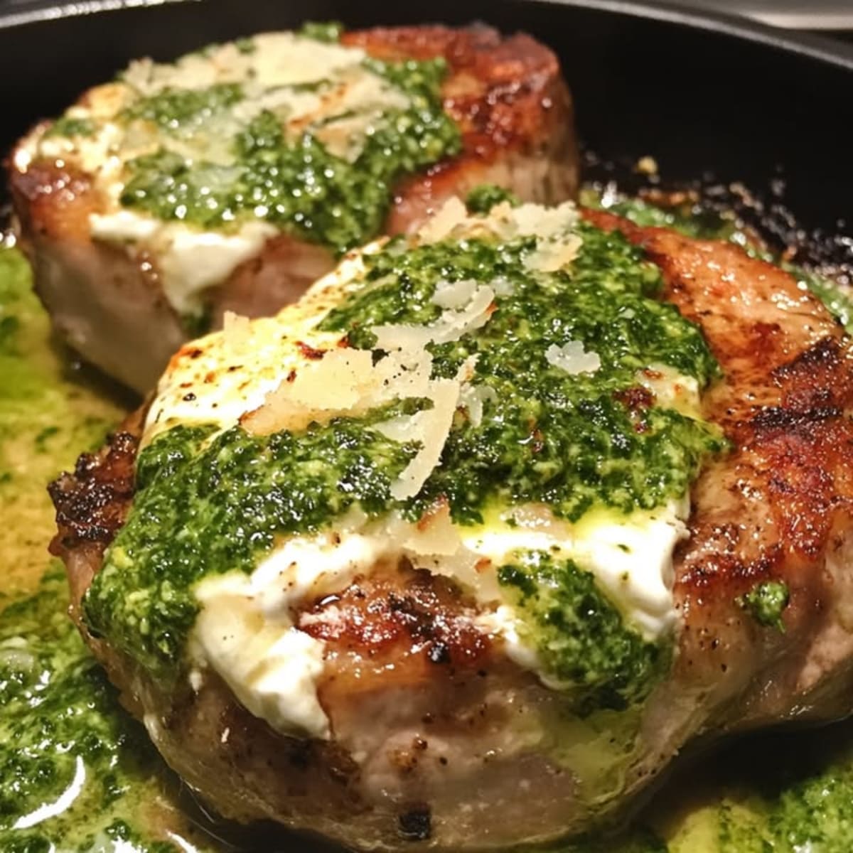 Coteletas Pesto Cremoso