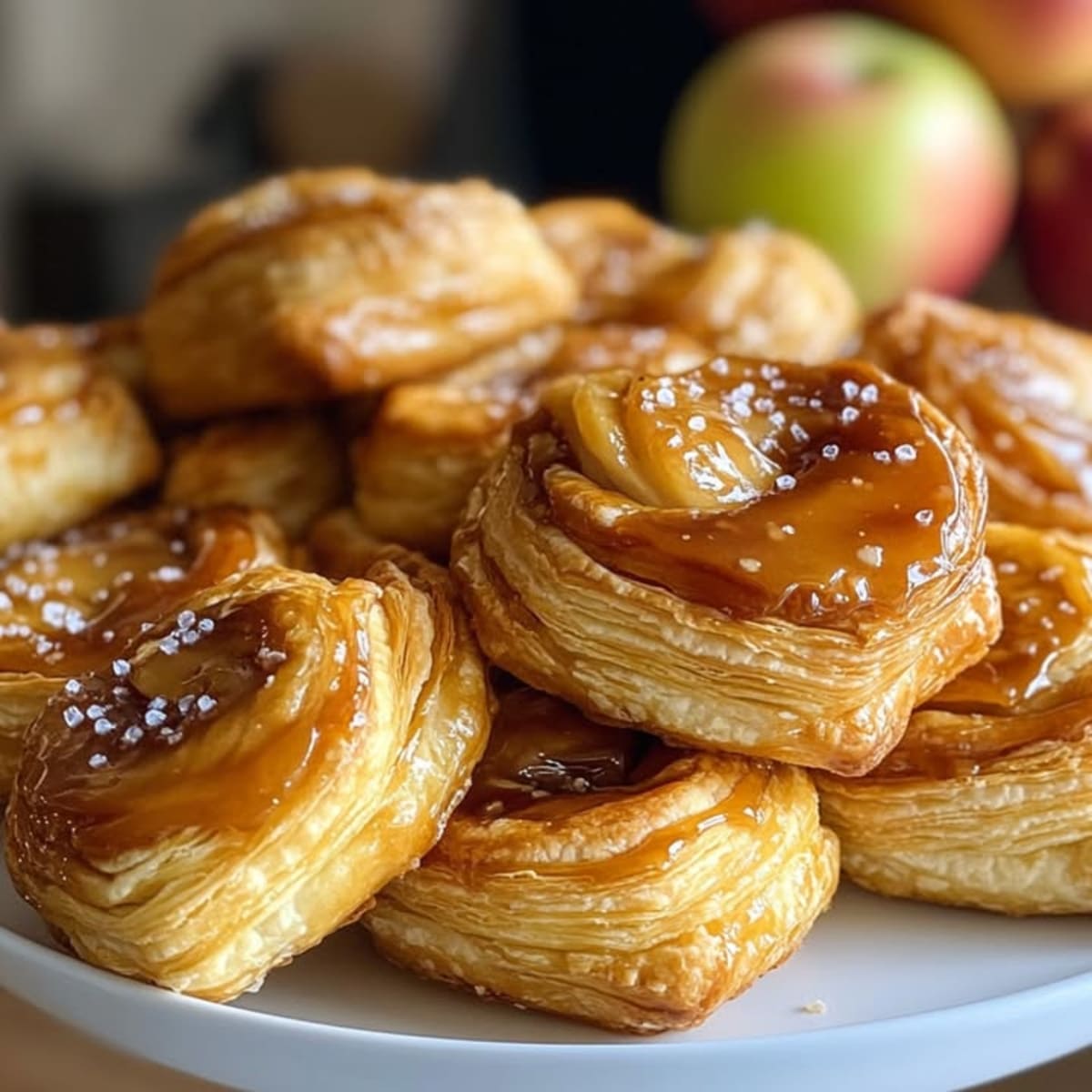 Croissants manzana caramelo.