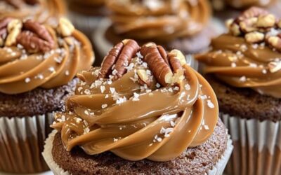 Receta Irresistible de Cupcakes de Chocolate, Caramelo y Pacanas: El Placer Definitivo en Repostería