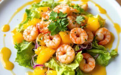 Ensalada tropical con mango y gambas: Frescura Espléndida!