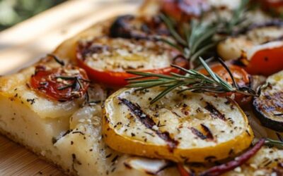 Descubre cómo Preparar una Deliciosa Focaccia Casera con Aceite de Cameline Tostado y Verduras a la Parrilla