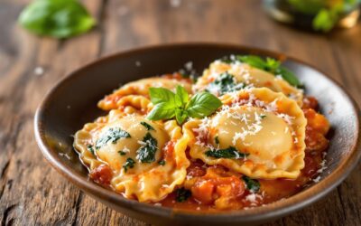 Raviolis rellenos de ricotta y espinacas: ¡Delicia italiana!