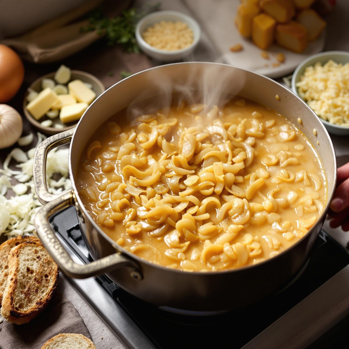 Sopa de cebolla gratinada