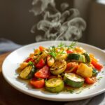 Verduras al horno con hierbas aromáticas