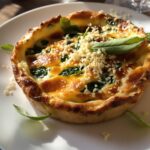 Clafoutis de espinacas y queso emmental