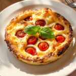 Clafoutis de tomate cherry y mozzarella