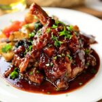 Costillas de ternera al vino tinto