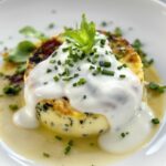 Flan de espinacas con salsa de yogur