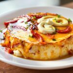 Flan de pimientos asados y queso de cabra