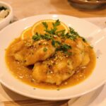 Pechuga de pollo con salsa de naranja