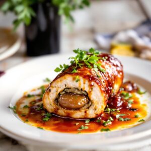 Solomillo de cerdo relleno de dátiles