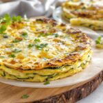 Tortilla de calabacín y queso parmesano
